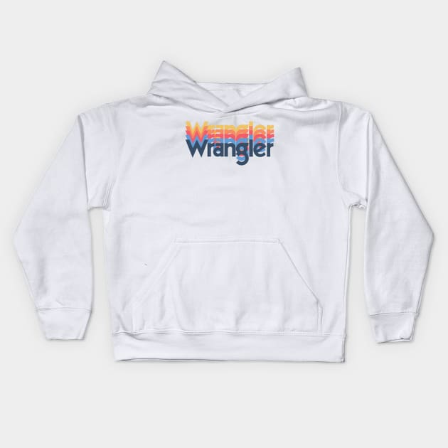 Vintage Cowboy Wrangler 1970s Kids Hoodie by ChrisShotFirst